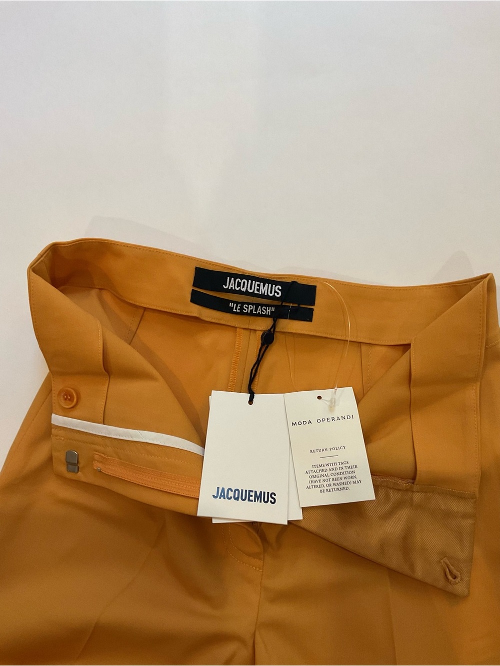 Jacquemus “LE SPLASH” Ochre High-Rise Tailored Trousers